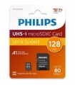 Philips Micro SDXC Card 128 GB Class 10 UHS-I U1 with Adaptor
