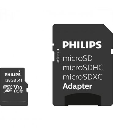 Philips Micro SDXC Card 128 GB Class 10 UHS-I U1 with Adaptor
