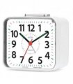 Acctim Parker Non-Ticking Sweep Loud Bell Alarm Clock in White - 16462