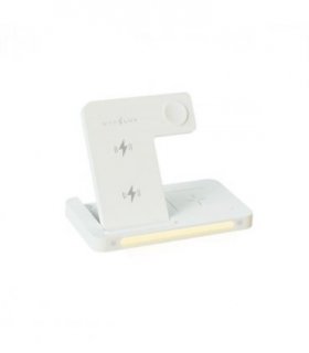 WYEFLUX 15W 3-in-1 Wireless Charging Stand with LED Light