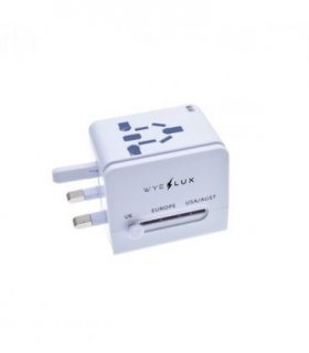 WYEFLUX Global Connect Travel Adaptor USB-A & USB-C Ports