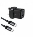 WYEFLUX 25W Single USB-C Charging Kit with USB-C to USB-C Cable (Gan III)