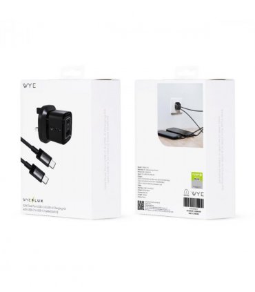 WYEFLUX 25W Single USB-C Charging Kit with USB-C to USB-C Cable (Gan III)