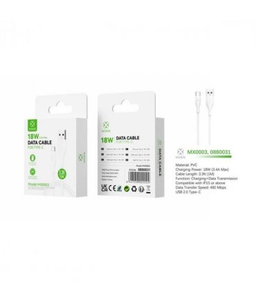 Woox USB to Type C Charging Cable 1M (Pack of 12) £0.50each