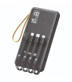 WYEFLUX 10000mAH Power Bank With 3 Built-In Cables