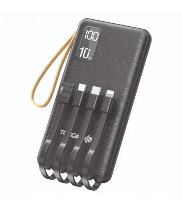 WYEFLUX 10000mAH Power Bank With 3 Built-In Cables