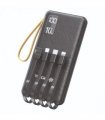 WYEFLUX 10000mAH Power Bank With 3 Built-In Cables