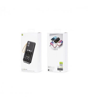 WYEFLUX 10000mAH Power Bank With 3 Built-In Cables