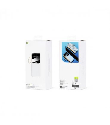WYEFLUX 10000mAh Portable Power Bank with Built-In Cables and LED Lights