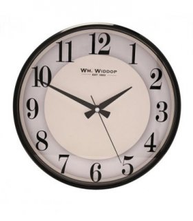 Wm Widdop 31CM White Dial Slim Line Wall Clock W9807
