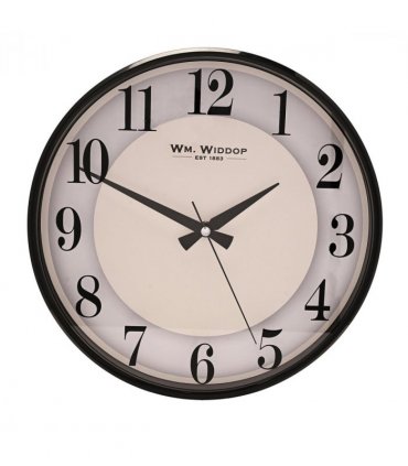 Wm Widdop 31CM White Dial Slim Line Wall Clock W9807