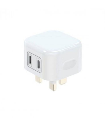 WYEFLUX Dual USB-C Power Adapter PD 20W