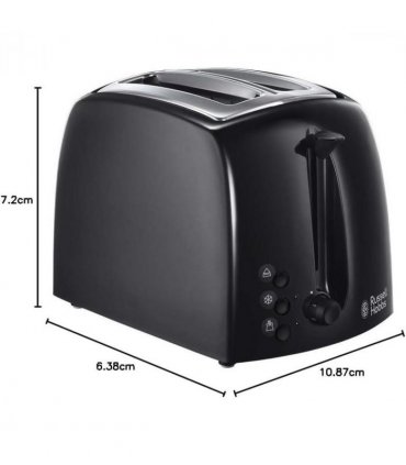 Russell Hobbs Textures 2-Slice Toaster 850 W, Black 21641