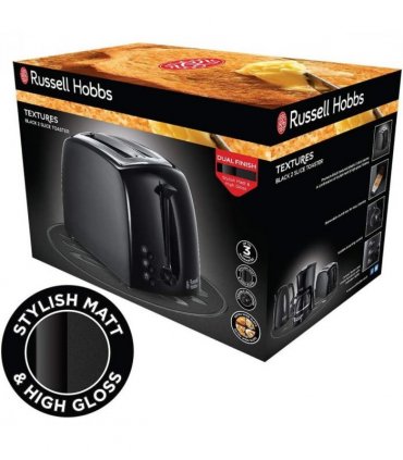 Russell Hobbs Textures 2-Slice Toaster 850 W, Black 21641