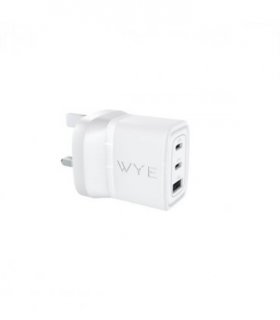 WYEFLUX 67W Dual USB Type C & USB-A Power Adapter (GaN III)