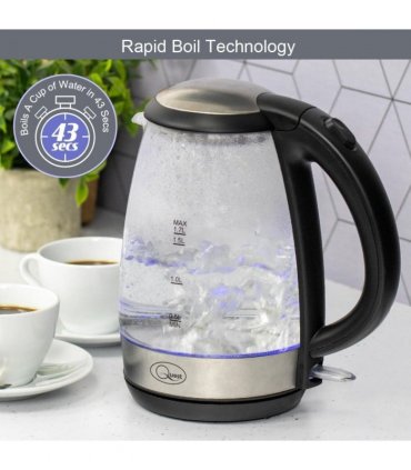 Quest 1.7L Fast Boil Glass Kettle 3Kw ct of 6