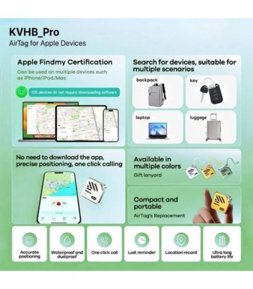Ven Dens Mini Tracking Device GPS Smart Tracker  Works with Apple Find My