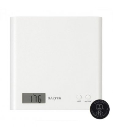 Salter Arc Scale White Electronic Kitchen Food Scale 3Kg