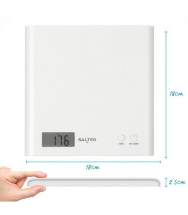 Salter Arc Scale White Electronic Kitchen Food Scale 3Kg