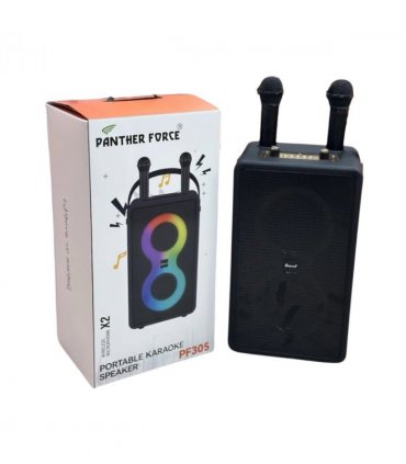 Panther Force Speaker with 2 wireless MIC & RGB LIGHT - PF305
