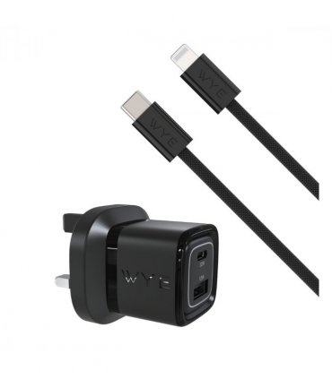 WYEFLUX 32W Dual Port USB-C & USB-A Charging Kit With USB-C to 8-Pin Cable (Gan III)