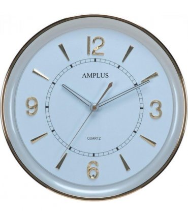 Amplus Analogue Glow in Dark Round Wall Clock White PW164