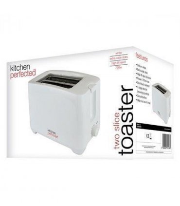 Kitchen perfected kettle 2000W Fast Boil 1.7L and  2 slice toaster - White