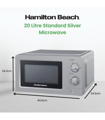 Hamilton Beach Microwave 700W 20 Litre Silver HB70T20S