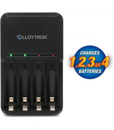 Lloytron Ultra Fast AA/AAA Smart Battery Charger for NiMH Batteries