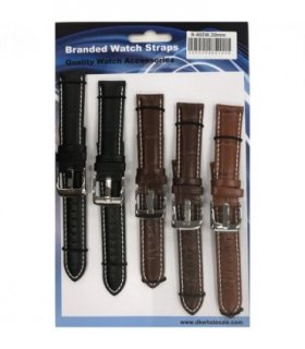 R-402W Quality Leather Padded watch straps with Stitching 18MM