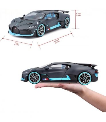 Burago 1:18 Bugatti Divo Flat Dark Grey Die Cast