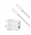 WYEFLUX 32W Dual Port USB-C & USB-A Charging Kit With USB-C to 8-Pin Cable (Gan III)