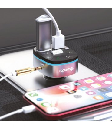 WYEFLOW In-Car Edge FM/Bluetooth MP3 & Fast Charger