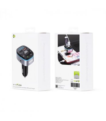 WYEFLOW In-Car Edge FM/Bluetooth MP3 & Fast Charger