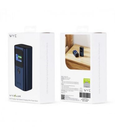 WYEFLUX High Speed Charging Mini Power Bank With LED Display 10K mAh - Dark Blue