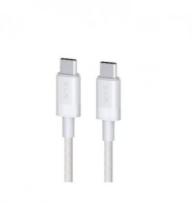 WYE 240W Braided Ultra Fast Charge/Sync C-C Cable 3m White