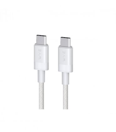 WYE 240W Braided Ultra Fast Charge/Sync C-C Cable 3m White