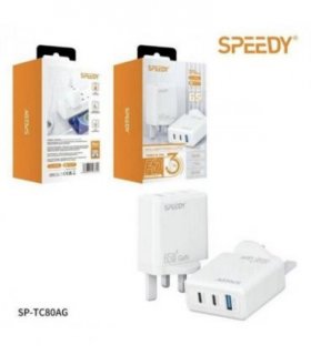 Ven-Dens 65W GaN Charger USB & Type-C 3 in 1 Multi Port Charger Plug