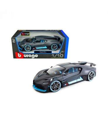 Burago 1:18 Scale Model Car 18-11045 - Bugatti Divo - Grey/Blue