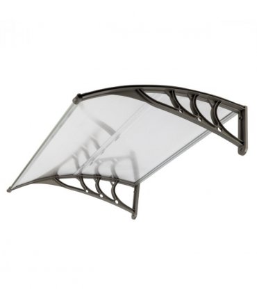 HT-100 x 80 Household Application Door & Window Rain Cover Eaves Canopy White & Gray Bracket