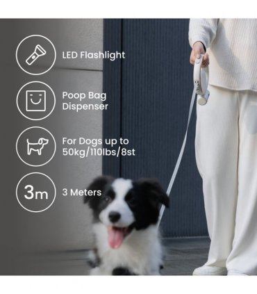 Lumi Leash (4-in-1 Reflective Leash with LED Torch & Poop Bag Dispenser)