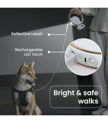Lumi Leash (4-in-1 Reflective Leash with LED Torch & Poop Bag Dispenser)