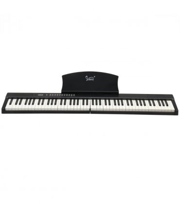 Glarry GPPS01-106 88 Key Folding Piano Semi-Weighted Standard Keyboards Digital Piano with MIDI Bluetooth, Handbag，Headphone，for Piano Lover Black color
