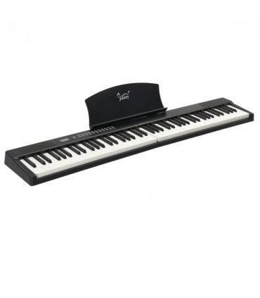 Glarry GPPS01-106 88 Key Folding Piano Semi-Weighted Standard Keyboards Digital Piano with MIDI Bluetooth, Handbag，Headphone，for Piano Lover Black color