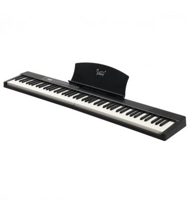 Glarry GPPS01-106 88 Key Folding Piano Semi-Weighted Standard Keyboards Digital Piano with MIDI Bluetooth, Handbag，Headphone，for Piano Lover Black color