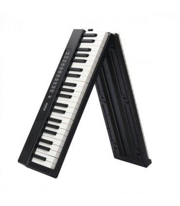 Glarry GPPS01-106 88 Key Folding Piano Semi-Weighted Standard Keyboards Digital Piano with MIDI Bluetooth, Handbag，Headphone，for Piano Lover Black color
