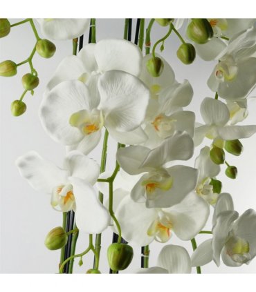 110cm Large White Orchid Plant - Artifcial - 41 REAL TOUCH flowers