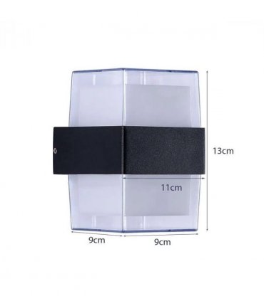 Cuboid Box 12W Up/Down IP54 LED Outdoor Wall Sconce Light~4963