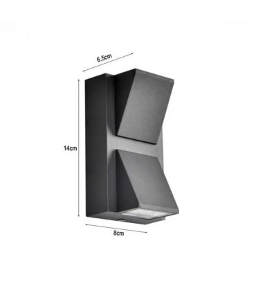 6W LED Outdoor UP Down Wall lamp  IP54 Aluminum Exterior  ~4960