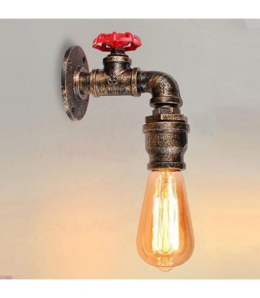 Rustic Red Industrial Water Pipe Wall Light E27~2885